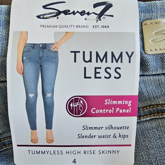 WomensSeven7 size 4 tummyless rupped skinny jeans - Picture 2 of 13